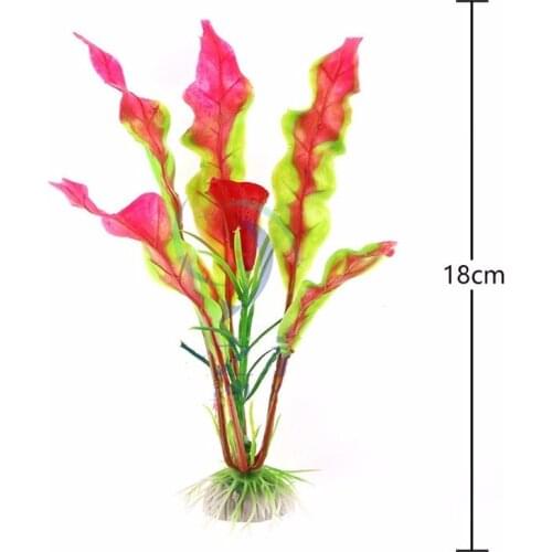 Wholesale 2lot/ 18cm Green Artificial Flower Simulation Protection Material Aquarium PVC Aquarium Aquarium Accessories Decoratio