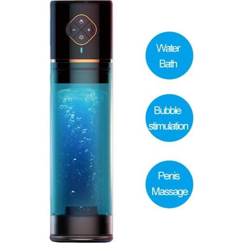Penis Pump Pleasure Water Suction Sports Abs Cup Automatic Electric Rechargeable Water Bath Massage men Adult Masturbator Cup