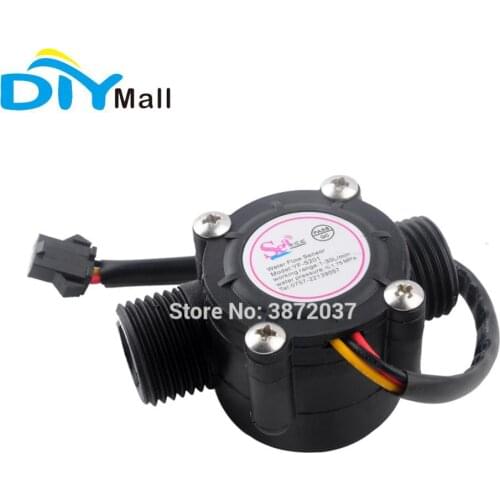 S201 G1/2 Counter 1-30L/min Meter Water Flow Hall Sensor Fluid Flowmeter Switch Module Control for Arduino