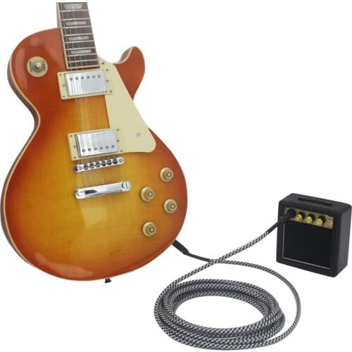 Acoustic Guitar Amplifier 3W Acoustic Guitar Amplifier Amp Speaker with Microphone Input Supports Volume Control Reverb Effect