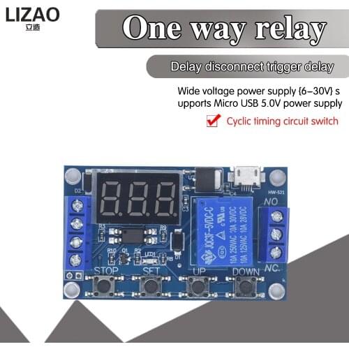 1 Channel 5V Relay Module Time Delay Relay Module Trigger OFF / ON Switch Timing Cycle 999 minutes for Arduino Relay Board Rele