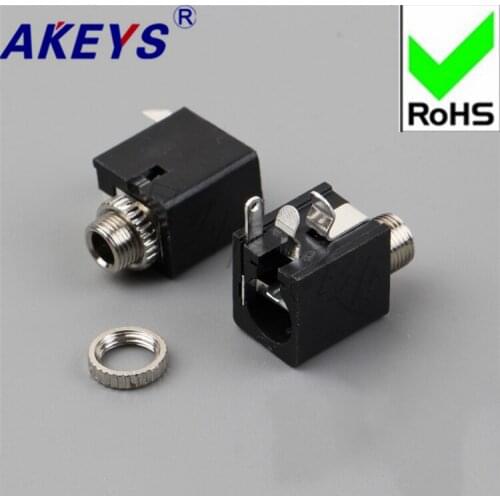 10 pcs PJ-303M headphone interface 3.5 headphone socket 3 pins without fixed foot 3.5MM audio socket base