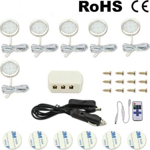 3/4/6/8PCS 12V 1W/2W.2.5W Dimmable LED Down Light Cabin Ceiling Lamp Caravan Camper Car RV Light