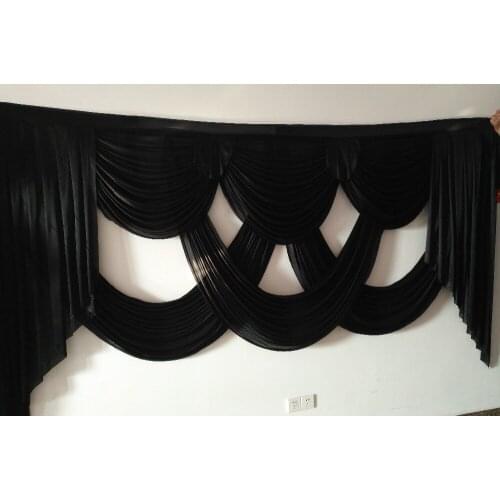 3M high wedding swags for wedding decoration party stage wedding decorative backdrop background curtain swags ice silk fabric