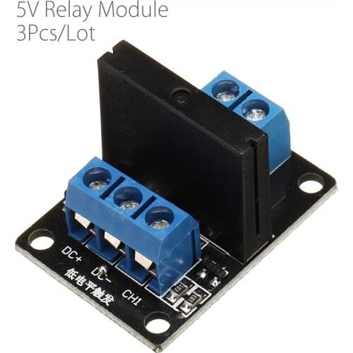 3pcs/Lot BESTEP 1 Channel 5V Low Level Solid State Relay Module With Fuse 250V2A For Auduino