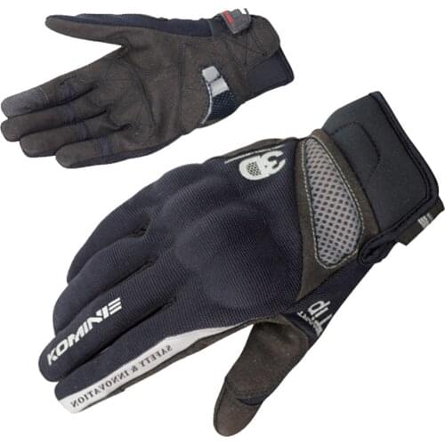 Komine GK163 3D Mesh Gloves Touch Screen Guantes Motorcycle Moto Scooter Street Moto Black Luvas Mens