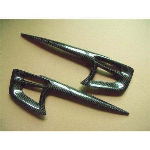 Carbon Fiber Headlight Eyebrows Eyelids Covers for 2008-2012 Mitsubishi Lancer EVO 10 EX Outlander