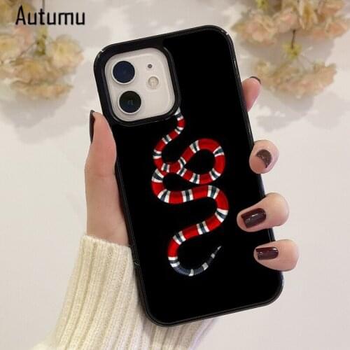 Phone Case for iPhone 12 mini X XS XR 11 Pro Max SE 2020 5 6S 7 8 Plus Samsung Galaxy S8 S9 S10 S20 S21 snake Cover
