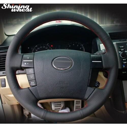BANNIS Black Leather Car Steering Wheel Cover for Old Toyota MARK X REIZ