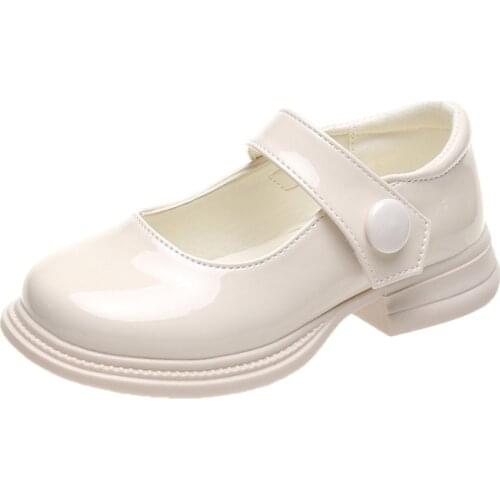 2021 Children Four Seasons Princess Shoes Girls Shoes Soft Sole Leather Shoes Fashion British Style Single Shoes School Flats