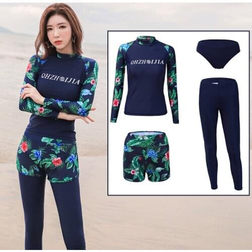 Womens Long Sleeve Rash Guard UV Protection Surfing One Piece Swimsuit Bathing Suit Full Body Suit Dive Skin Yoga Run Tracksuit