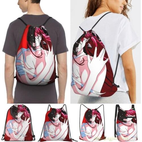 Elfen Lied(2) Women Purpose Drawstring Backpack Bags Men Outdoor Travel Backpacks For Gym Training Swimming Fitness Bag