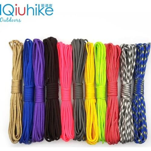 Camouflage 5 Meters Paracord 550 Parachute Cord Lanyard Mil Spec Type III 7 Strand Camping Survival Equipment Tents Rope