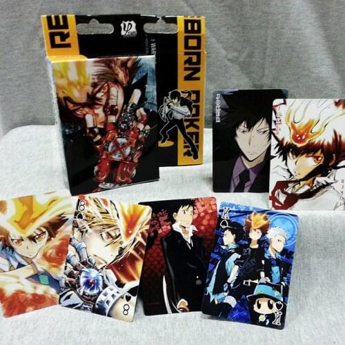 Japanese style Anime Hitman Reborn Poker Cards Toy Cosplay Board Game Cards With Box Collection Gift