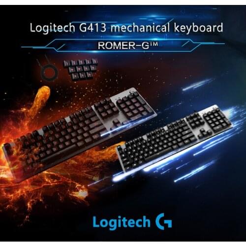 Logitech G413 Gaming Keyboard Desktop Laptop Aluminum alloy body PC Gaming Gamer Backlight Wired Mechanical keyboard