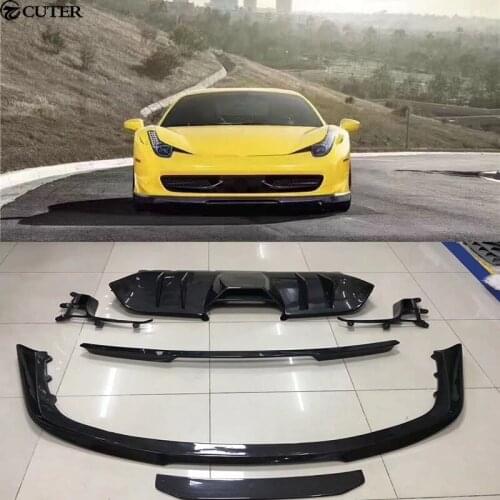 458 Car body kit Carbon fiber front lip rear lip diffuser rear spoiler wing for Ferrari 458 2012