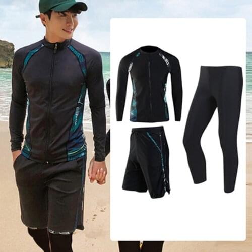 Mens 3pcs Womens 5pcs Yoga Clothes Set Sports Activewear Long Sleeve Swimsuit Bathing Suit Dive Skins Rash Guards Surf Suit