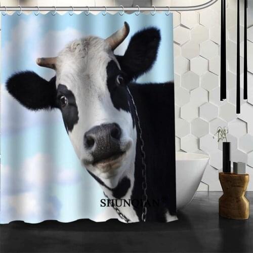 COW Shower Curtain High Quality Bath screens Modern Polyester Fabric Customized bath curtain