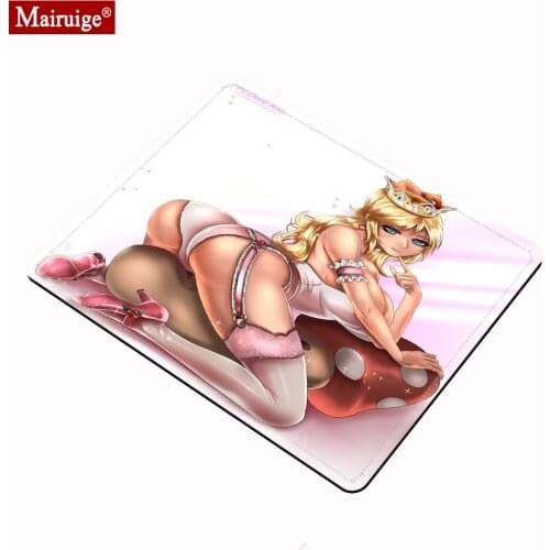 Princess Peach Big Hips Anime Mouse Pad Cloth Gamer Speed Gaming Desk Mat Diy Custom Mousepad 20x18cm for Laptop Table Pads