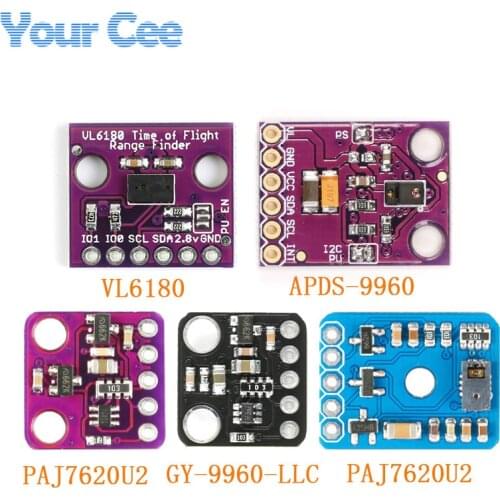 Gesture Recognition Sensor Module PAJ7620U2 Gesture Recognition APDS-9930 APDS-9960 VL6180 VL6180X Range Finder Optical Ranging