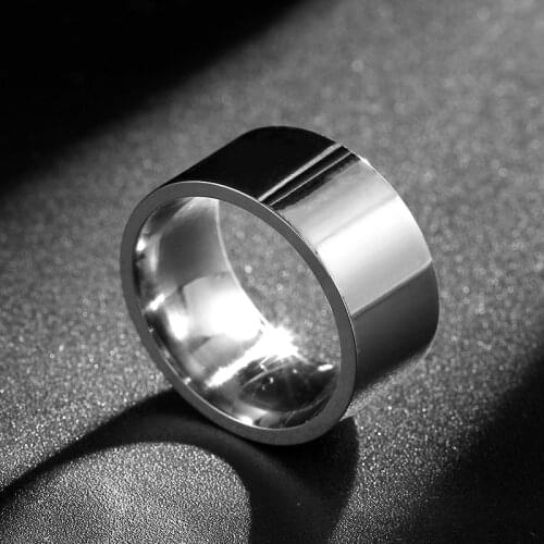 MANGOPIE10mm Silver Color Stainless Steel Rings For Men and Woman Wholesale XY-R41