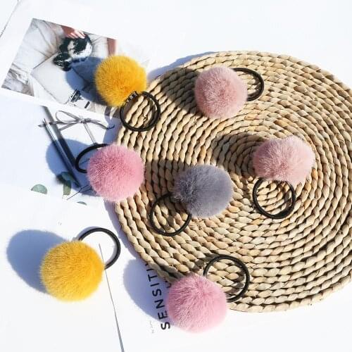 New Arrival 1Pc Imitation Rabbit Hair Rubber Band Hair Accessories Girls Cute Headband Accessories Hairdressing