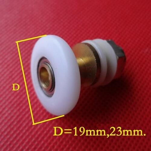 Shower door room rollers eccentric copper shaft pulley with copper shaft, Diameter 19mm/23mm 8pcs/lot