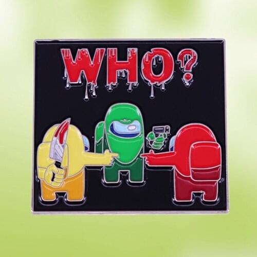 Among Us Crewmates and Impostors can you identify and complete tasks enamel pin Game brooch Cartoon Custom Bag Clothe badge