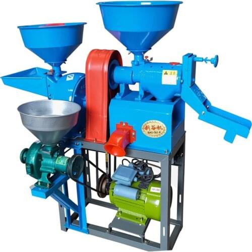 Three-in-one Rice Huller And Rice Milling Machine Rice Husk Grinding Machine