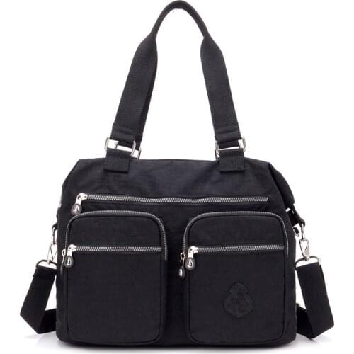 Waterproof Women Tote Messenger Bag Nylon Handbags Mummy Shoulder Bag Baby Dipper Crossbody Bag Large Capacity Handbags Bolsa