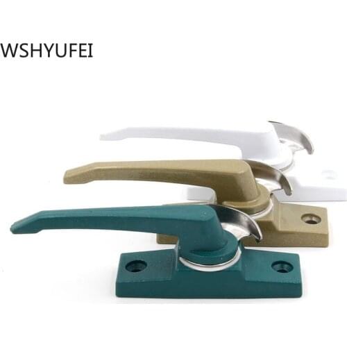 WSHYUFEI Aluminum alloy push open door and window lock window Crescent lock Safety Anti-theft latch Windows Hardware Accessories