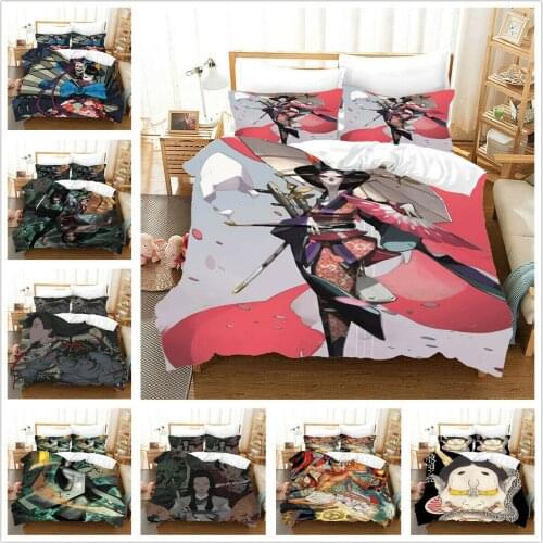 Japan Dark Mythology Home Textile Pillow Case 3D Duvet Covers Comforter Bedding Sets Bed Set Home Decor Bedding