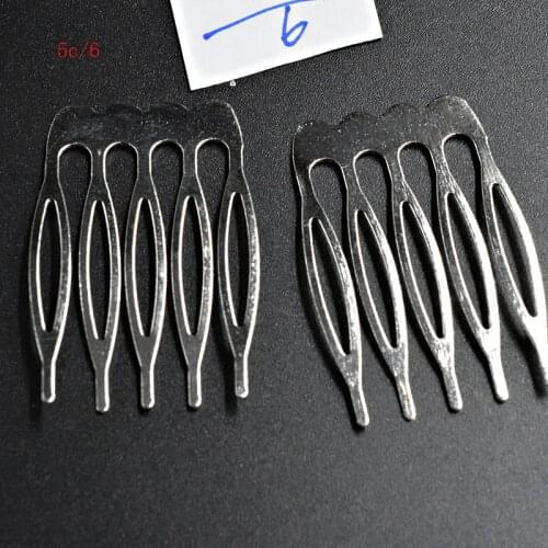 FLTMRH 3pcs 5teet Teeth Fancy DIY Metal Wire Hair Clips Combs Bridal Wedding Combs Hair Crafts Findings