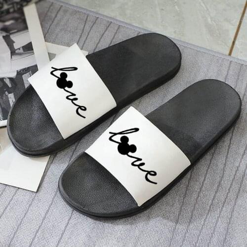 2021 Summer Bathroom Anti-slip Love Shoes For Woman Vacation Female Flip Flops Fashion Women Flat Slippers home indoor shoes