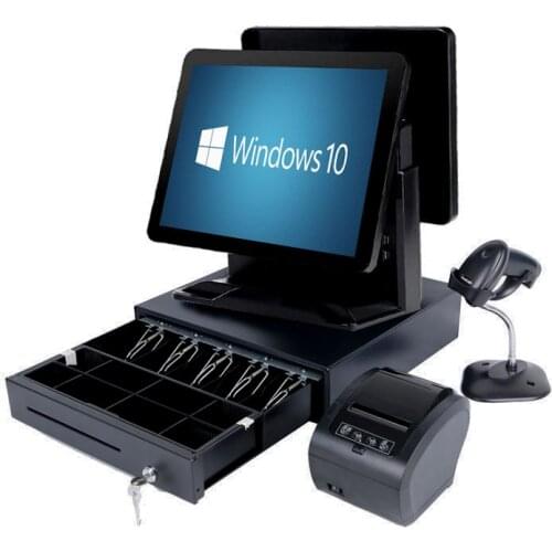 15'' double screen pos system for point of sale with pos cash register
