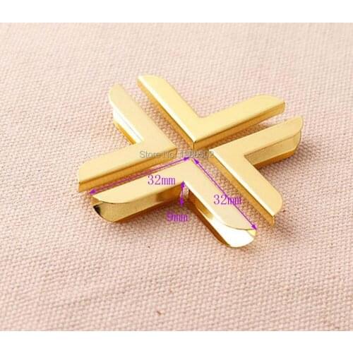 20pcs 32mm gold color Scrapbooking corner protectors metal note book corner decoration