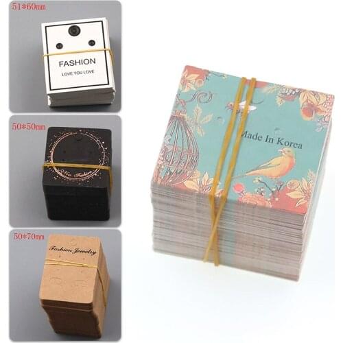 20pcs Kraft Paper Handmade With Love DIY Jewelry Accessories Label Tag Card for Necklace Earring Hairpin Pendant Gift Displays