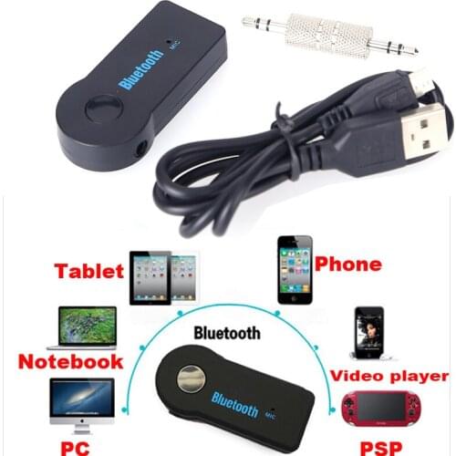 3.5mm Universal Car Bluetooth Audio Music Receiver Adapter Auto AUX Streaming A2DP Kit for Speaker Headphone