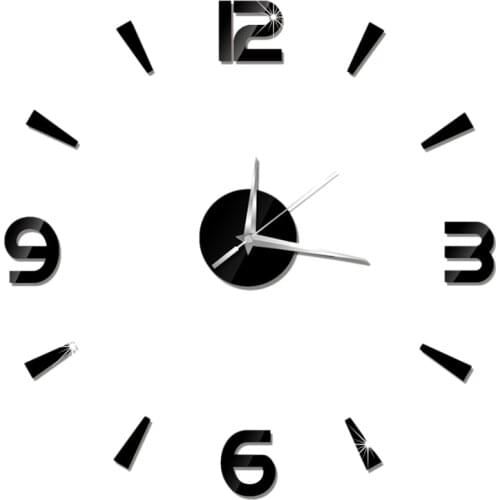 GTBL 3D Home Decor Quartz Diy Wall Clock Clocks Horloge Watch Living Room Fashion Acrylic Mirror Stickers