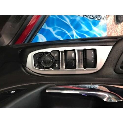For Chevrolet Equinox 2017 2018 LHD Interior Door Armrest Window Lift Regulator Button Panel Cover Trim 4pcs