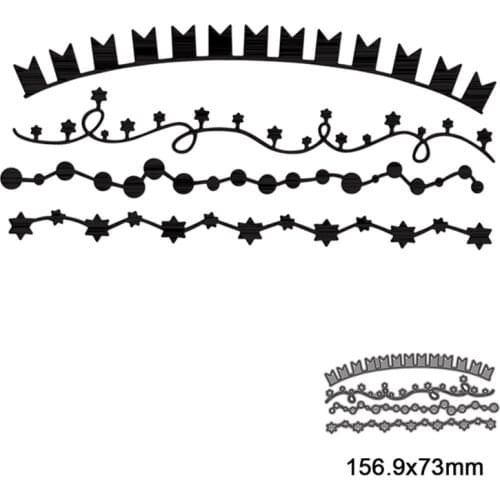 4pcs Stars Round Banners Scrapbooking Dies Metal Cutting Dies Stencils For DIY Album Paper Card Decorative Craft Die Cuts New