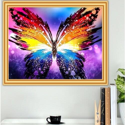 5D DIY Diamond Painting Butterfly Cross Stitch Kit Full Drill Embroidery Animal Mosaic Art Picture of Rhinestones Home Decor