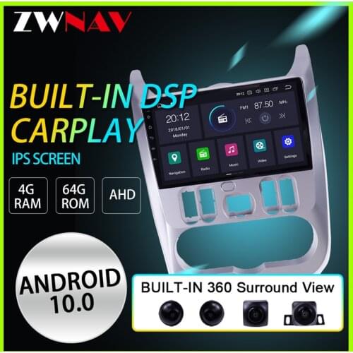 360 Surround View Android 10 Car Radio For 2009-2015 Renault Logan I Sandero Lada Lergus Dacia Car Multimedia Video