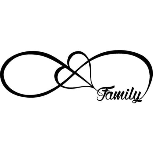 Car Sticker 20*7CM FAMILY Love Heart Forever Symbol Funny Car Decal Reflective Laser Vinyl Decals