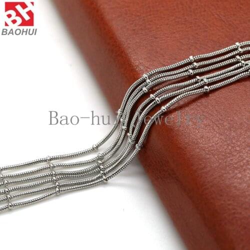 BOFEE 10pcs Floating Locket Pendant Necklace 316L Stainless Steel Jewelry Wholesale 1.2mm Width 16-32"Couple Snack Chain Women