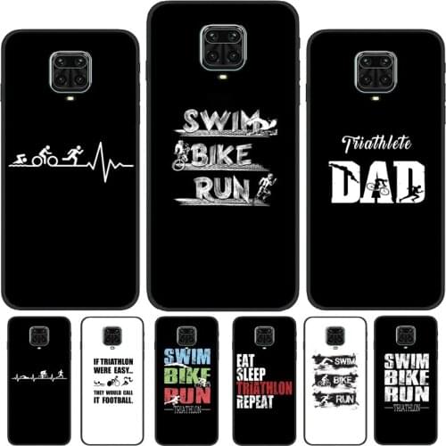Triathlon Swim Bike Run For Xiaomi Redmi Note 9 7 8 10 Pro 8T 9S Cover For Redmi 9T 9 9C 9A 7A 8A K40 Phone Case