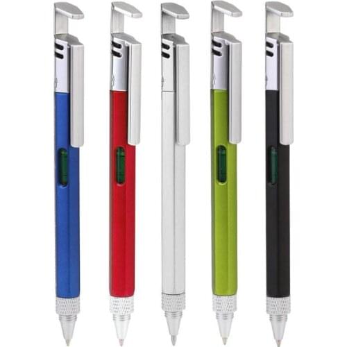 Multifunctional Pen Screwdriver Ballpoint Pen Stand Holder Metal Tool School Office Supplies Stationery Pens Mobile Phone Holder