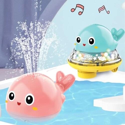 Baby Bath Toy Spray Water Shower Whale Bathing Water Toys Electric Whale Bath Ball With Music LED Light Swimming Float Toys