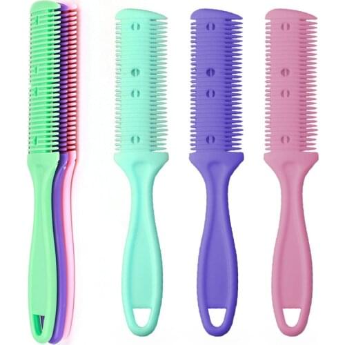 1pcs Double Sides Hair Razor Comb Cutter Cutting Thinning Shaper Haircut Grooming Men Women Hair Styling Tool Random Color