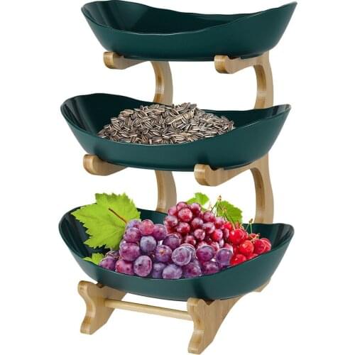 European Tray Holiday Party Three-layer Fruit Plate Dessert Candy Dish Cake Stand Self-help Display Home Table Decoration Trays